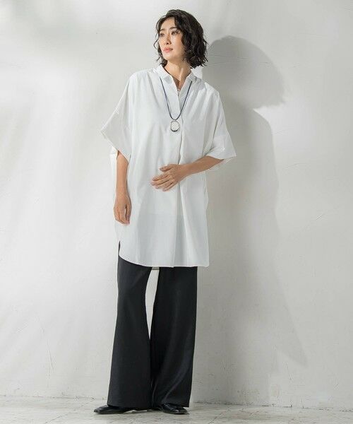 WEB限定】チュニックシャツ≪手洗い可能≫ （シャツ・ブラウス