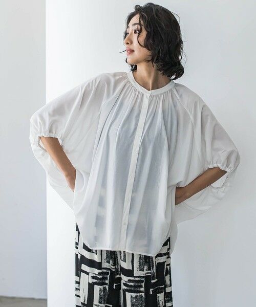 la.f... / ラ・エフ シャツ・ブラウス | 【WEB限定】ドルマンギャザーブラウス≪手洗い可能≫ | 詳細1