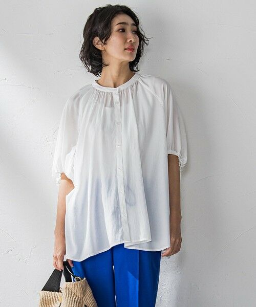 la.f... / ラ・エフ シャツ・ブラウス | 【WEB限定】ドルマンギャザーブラウス≪手洗い可能≫ | 詳細9