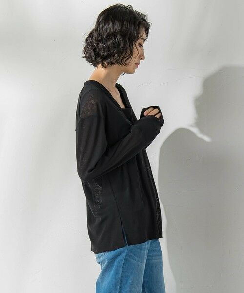 la.f... / ラ・エフ カーディガン・ボレロ | シアーVネックカットソー≪洗濯機で洗える≫ | 詳細3