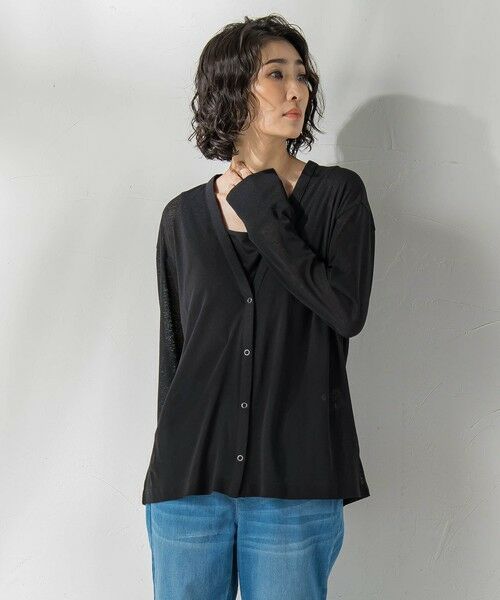 la.f... / ラ・エフ カーディガン・ボレロ | シアーVネックカットソー≪洗濯機で洗える≫ | 詳細4
