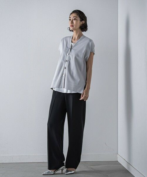 la.f... / ラ・エフ その他パンツ | 【旅楽シリーズ/極】メランジツイルストレートパンツ≪洗濯機で洗える≫ | 詳細1