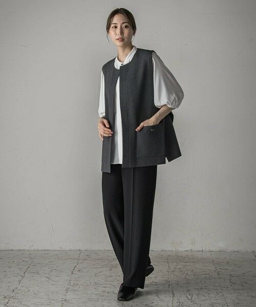 la.f... / ラ・エフ その他パンツ | 【旅楽シリーズ/極】メランジツイルストレートパンツ≪洗濯機で洗える≫ | 詳細25