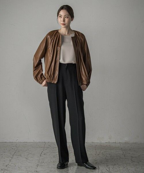 la.f... / ラ・エフ その他パンツ | 【旅楽シリーズ/極】メランジツイルストレートパンツ≪洗濯機で洗える≫ | 詳細27