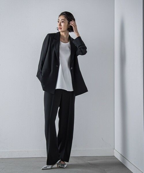 la.f... / ラ・エフ その他パンツ | 【旅楽シリーズ/極】メランジツイルストレートパンツ≪洗濯機で洗える≫ | 詳細3