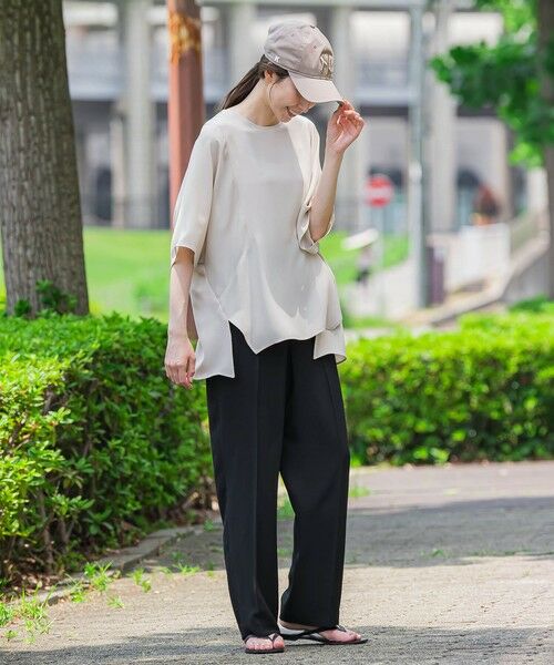 la.f... / ラ・エフ その他パンツ | 【旅楽シリーズ/極】メランジツイルストレートパンツ≪洗濯機で洗える≫ | 詳細30