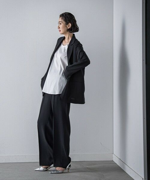 la.f... / ラ・エフ その他パンツ | 【旅楽シリーズ/極】メランジツイルストレートパンツ≪洗濯機で洗える≫ | 詳細4