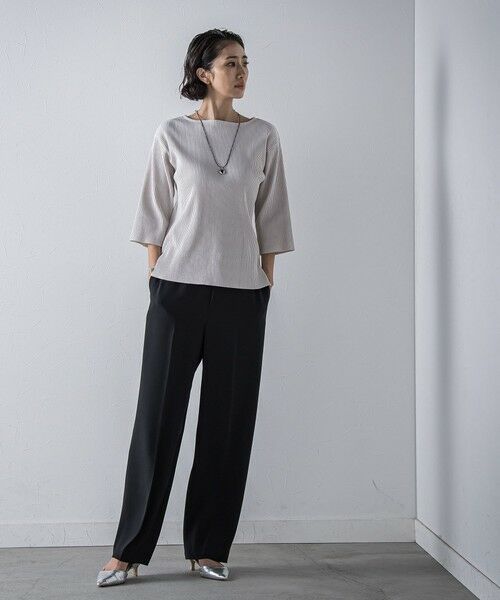 la.f... / ラ・エフ その他パンツ | 【旅楽シリーズ/極】メランジツイルストレートパンツ≪洗濯機で洗える≫ | 詳細8