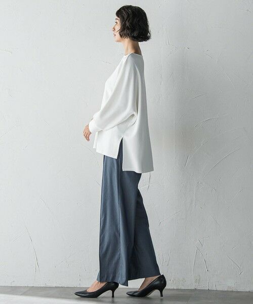 la.f... / ラ・エフ その他パンツ | 【WEB限定】デニム見えシャンブレーワイドパンツ≪洗濯機で洗える≫ | 詳細30