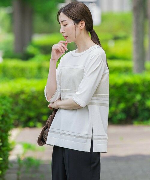 la.f... / ラ・エフ ニット・セーター | 配色ラメボーダーニット≪手洗い可能≫ | 詳細30