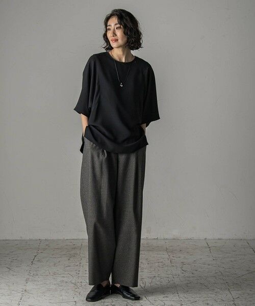 la.f... / ラ・エフ シャツ・ブラウス | 【旅楽シリーズ/極】メランジツイルブラウス≪洗濯機で洗える≫ | 詳細4