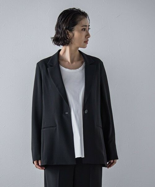 la.f... / ラ・エフ テーラードジャケット | 【旅楽シリーズ/極】メランジツイルジャケット≪手洗い可能≫ | 詳細1