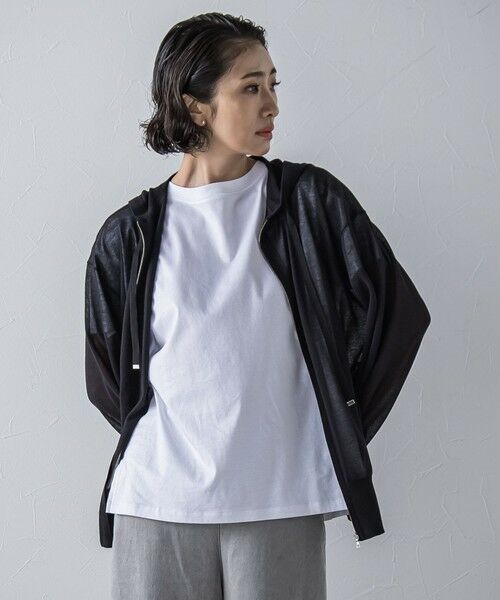 la.f... / ラ・エフ ニット・セーター | シアーシャイニーニットパーカー≪手洗い可能≫ | 詳細1