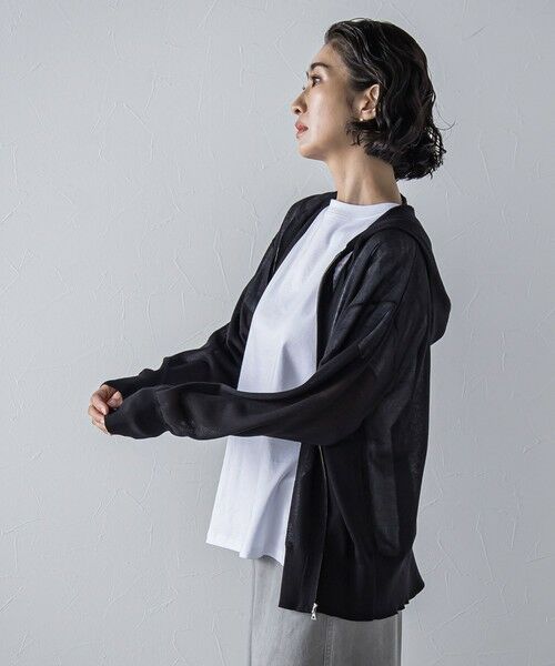 la.f... / ラ・エフ ニット・セーター | シアーシャイニーニットパーカー≪手洗い可能≫ | 詳細2