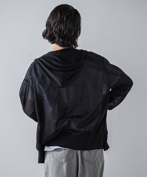 la.f... / ラ・エフ ニット・セーター | シアーシャイニーニットパーカー≪手洗い可能≫ | 詳細3