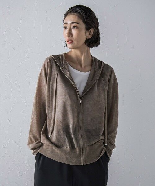 la.f... / ラ・エフ ニット・セーター | シアーシャイニーニットパーカー≪手洗い可能≫ | 詳細8