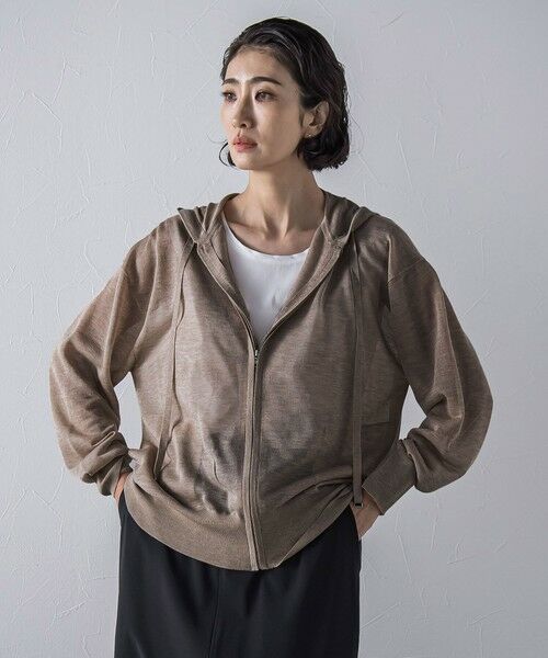 la.f... / ラ・エフ ニット・セーター | シアーシャイニーニットパーカー≪手洗い可能≫ | 詳細9