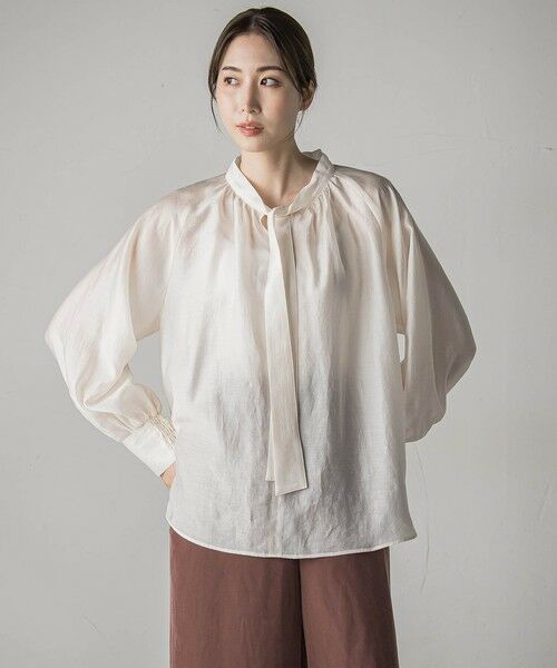 la.f... / ラ・エフ シャツ・ブラウス | シャイニーボウタイブラウス≪洗濯機で洗える≫ | 詳細13