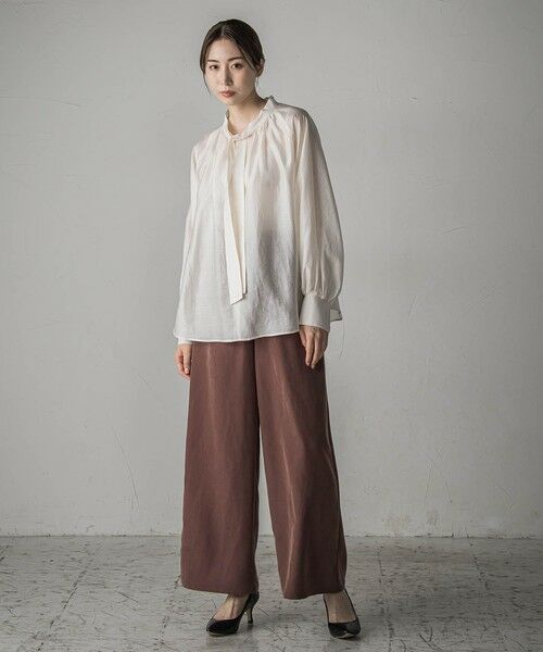 la.f... / ラ・エフ シャツ・ブラウス | シャイニーボウタイブラウス≪洗濯機で洗える≫ | 詳細15