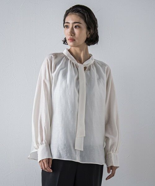 la.f... / ラ・エフ シャツ・ブラウス | シャイニーボウタイブラウス≪洗濯機で洗える≫ | 詳細18