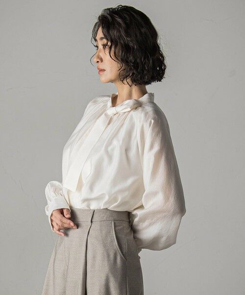 la.f... / ラ・エフ シャツ・ブラウス | シャイニーボウタイブラウス≪洗濯機で洗える≫ | 詳細4