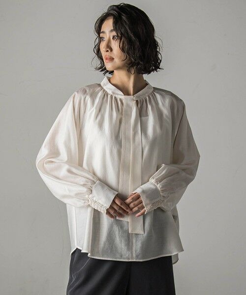 la.f... / ラ・エフ シャツ・ブラウス | シャイニーボウタイブラウス≪洗濯機で洗える≫ | 詳細8