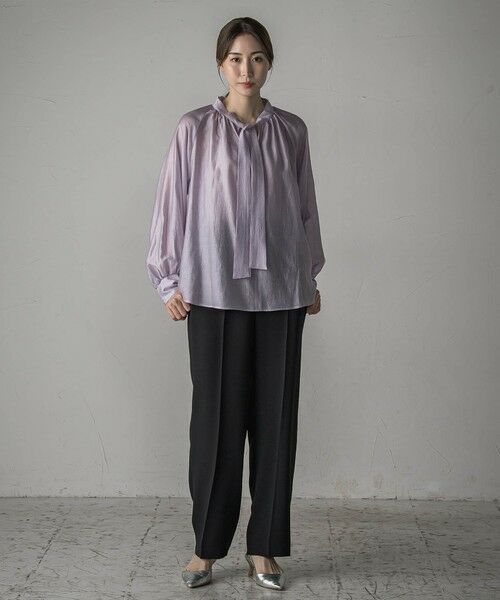 la.f... / ラ・エフ シャツ・ブラウス | シャイニーボウタイブラウス≪洗濯機で洗える≫ | 詳細30