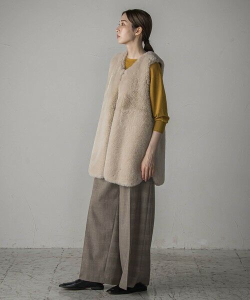 la.f... / ラ・エフ ダウンジャケット・ベスト | 【biyori】""表も裏も主役""リバーシブルフェイクファーベスト | 詳細10