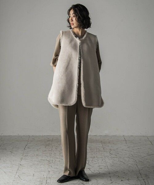 la.f... / ラ・エフ ダウンジャケット・ベスト | 【biyori】""表も裏も主役""リバーシブルフェイクファーベスト | 詳細3