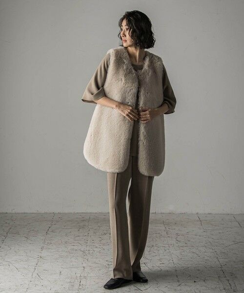 la.f... / ラ・エフ ダウンジャケット・ベスト | 【biyori】""表も裏も主役""リバーシブルフェイクファーベスト | 詳細7