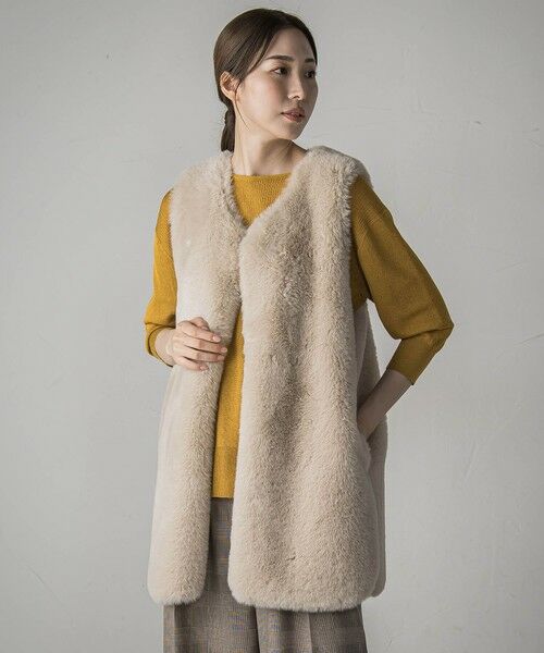 la.f... / ラ・エフ ダウンジャケット・ベスト | 【biyori】""表も裏も主役""リバーシブルフェイクファーベスト | 詳細8