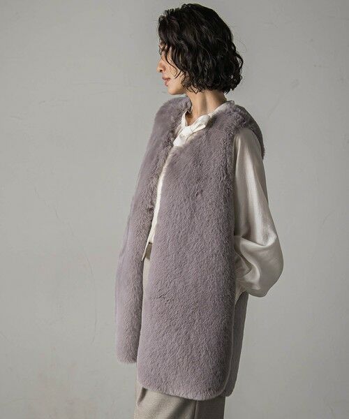 la.f... / ラ・エフ ダウンジャケット・ベスト | 【biyori】""表も裏も主役""リバーシブルフェイクファーベスト | 詳細12