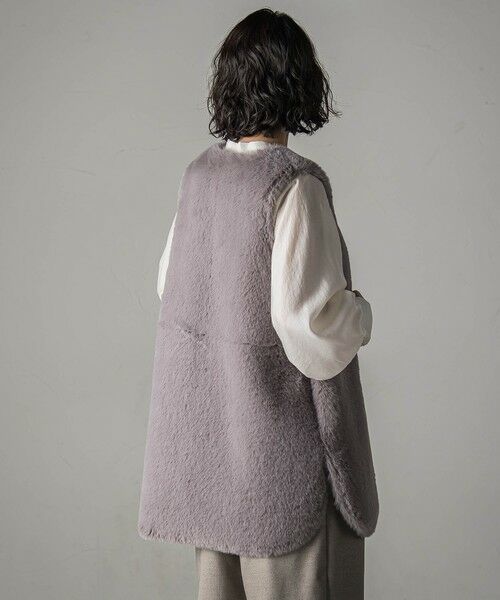 la.f... / ラ・エフ ダウンジャケット・ベスト | 【biyori】""表も裏も主役""リバーシブルフェイクファーベスト | 詳細13