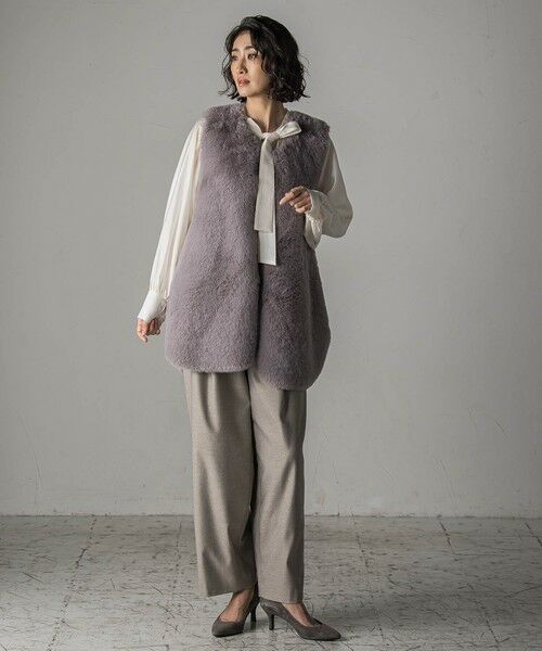 la.f... / ラ・エフ ダウンジャケット・ベスト | 【biyori】""表も裏も主役""リバーシブルフェイクファーベスト | 詳細14