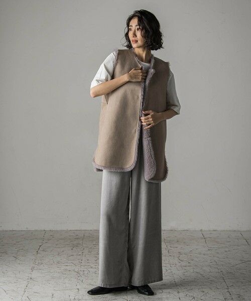 la.f... / ラ・エフ ダウンジャケット・ベスト | 【biyori】""表も裏も主役""リバーシブルフェイクファーベスト | 詳細20