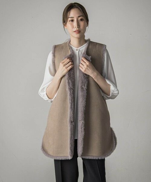 la.f... / ラ・エフ ダウンジャケット・ベスト | 【biyori】""表も裏も主役""リバーシブルフェイクファーベスト | 詳細23