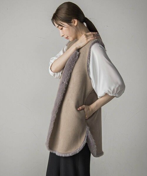 la.f... / ラ・エフ ダウンジャケット・ベスト | 【biyori】""表も裏も主役""リバーシブルフェイクファーベスト | 詳細24