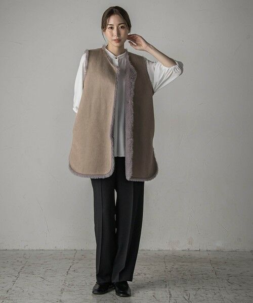 la.f... / ラ・エフ ダウンジャケット・ベスト | 【biyori】""表も裏も主役""リバーシブルフェイクファーベスト | 詳細25