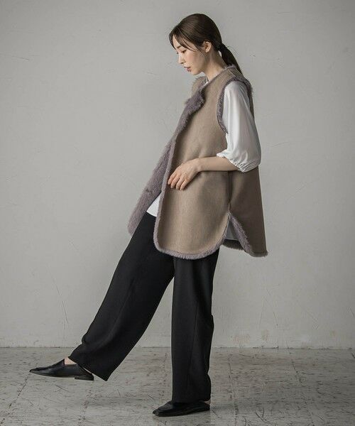 la.f... / ラ・エフ ダウンジャケット・ベスト | 【biyori】""表も裏も主役""リバーシブルフェイクファーベスト | 詳細27