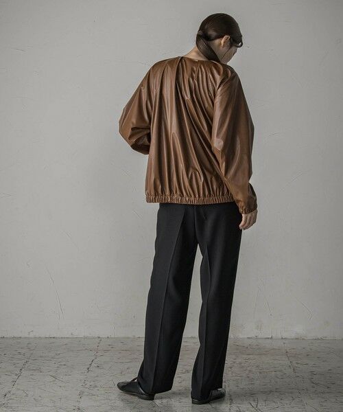 la.f... / ラ・エフ テーラードジャケット | フェイクレザーブルゾン≪手洗い可能≫ | 詳細10