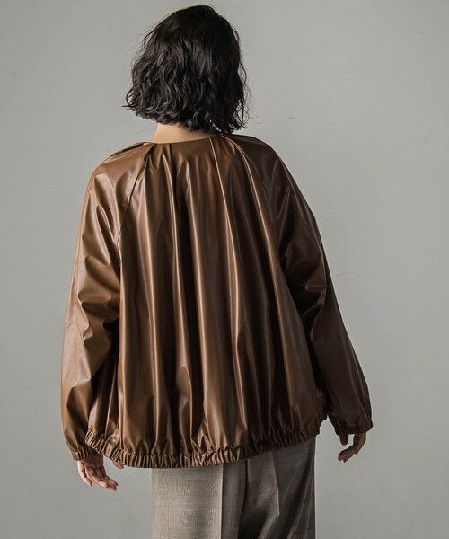 la.f... / ラ・エフ テーラードジャケット | フェイクレザーブルゾン≪手洗い可能≫ | 詳細2