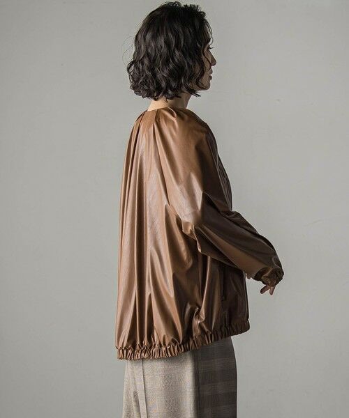 la.f... / ラ・エフ テーラードジャケット | フェイクレザーブルゾン≪手洗い可能≫ | 詳細3