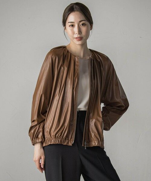 la.f... / ラ・エフ テーラードジャケット | フェイクレザーブルゾン≪手洗い可能≫ | 詳細6