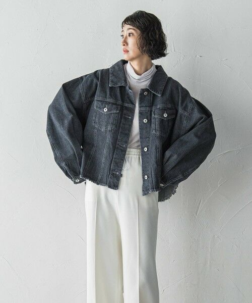 la.f... / ラ・エフ テーラードジャケット | 【biyori】""抜け感シルエットでこなれ感""オトナGジャン≪手洗い可能≫ | 詳細1