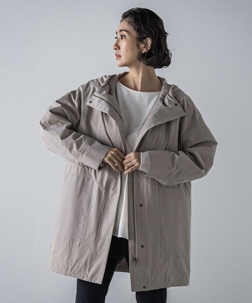 la.f./ラ・エフ パーテーションダウンマウンテンパーカー≪洗濯機で洗える≫ ベージュ 9号 la.f./ラ・エフ パーテーションダウンマウンテンパーカー≪洗濯機で洗える≫ ベージュ 9号