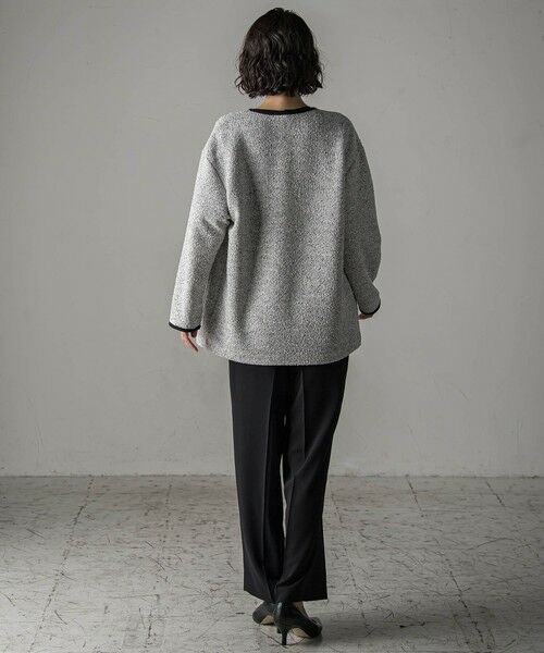 la.f... / ラ・エフ カーディガン・ボレロ | 【biyori】”ストレスフリーな着心地”ツイードジャージカーディガン≪洗濯機で洗える≫ | 詳細5