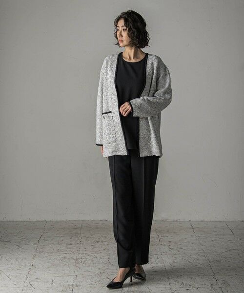 la.f... / ラ・エフ カーディガン・ボレロ | 【biyori】”ストレスフリーな着心地”ツイードジャージカーディガン≪洗濯機で洗える≫ | 詳細6