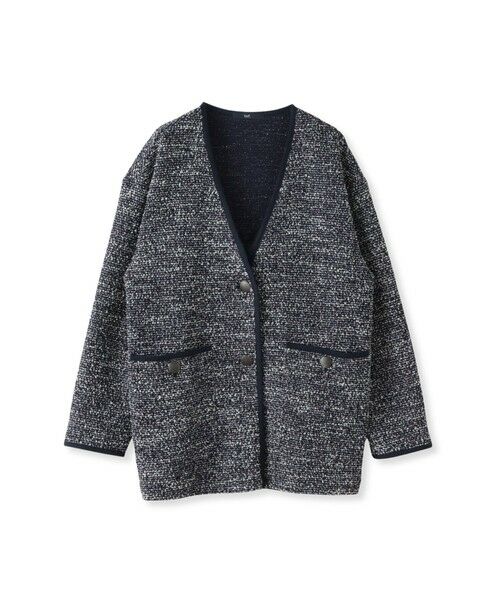 la.f... / ラ・エフ カーディガン・ボレロ | 【biyori】”ストレスフリーな着心地”ツイードジャージカーディガン≪洗濯機で洗える≫ | 詳細15