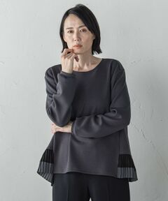 la.f... / ラ・エフ カットソー | 【biyori】ライトダンボールプリーツ切り替えカットソー≪洗濯機で洗える≫