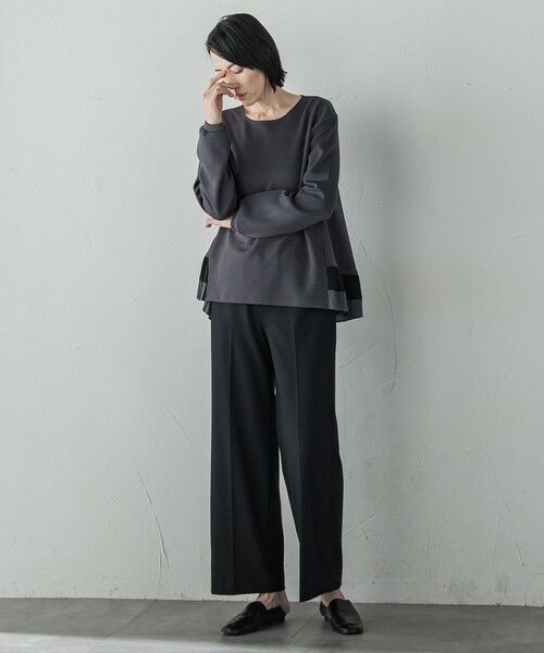 la.f... / ラ・エフ カットソー | 【biyori】ライトダンボールプリーツ切り替えカットソー≪洗濯機で洗える≫ | 詳細10